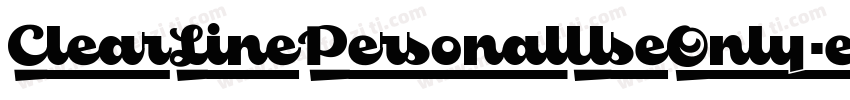 ClearLinePersonalUseOnly-eqle字体转换