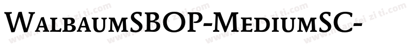 WalbaumSBOP-MediumSC字体转换
