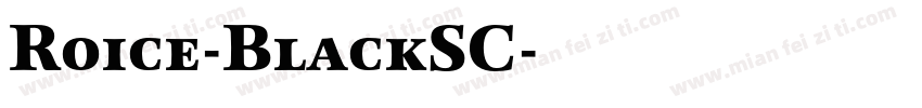 Roice-BlackSC字体转换
