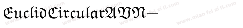 EuclidCircularAVN字体转换