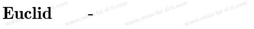 Euclid字体字体转换