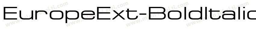 EuropeExt-Boldltalic字体转换