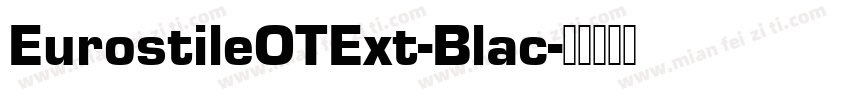 EurostileOTExt-Blac字体转换