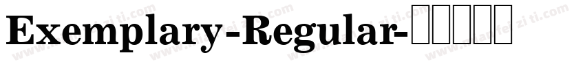 Exemplary-Regular字体转换