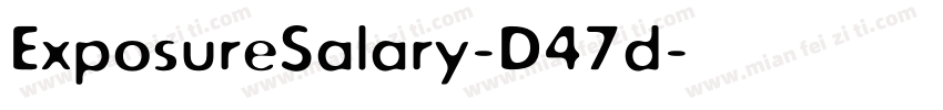 ExposureSalary-D47d字体转换