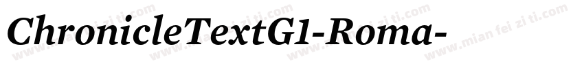 ChronicleTextG1-Roma字体转换