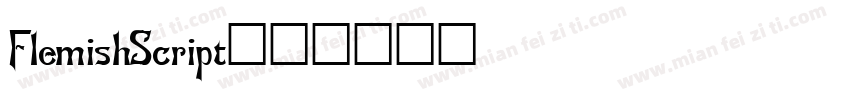 FlemishScript字体转换