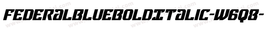 FederalBlueBoldItalic-w6q8字体转换