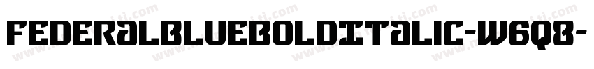 FederalBlueBoldItalic-w6q8字体转换