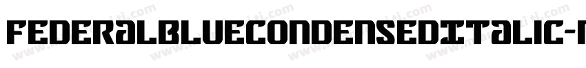 FederalBlueCondensedItalic-PBAx字体转换