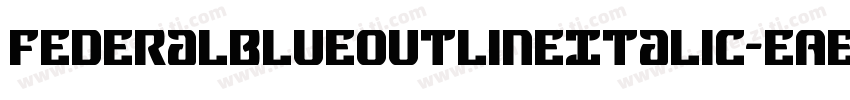 FederalBlueOutlineItalic-EAen字体转换