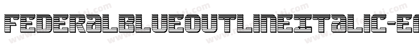 FederalBlueOutlineItalic-EAen字体转换