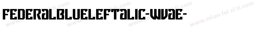 FederalBlueLeftalic-WvaE字体转换