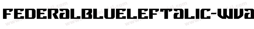 FederalBlueLeftalic-WvaE字体转换