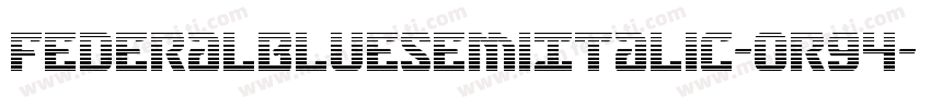 FederalBlueSemiItalic-OR94字体转换