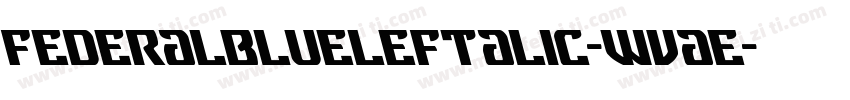 FederalBlueLeftalic-WvaE字体转换