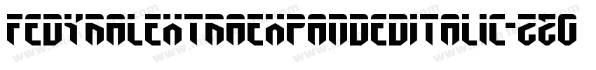 FedyralExtraExpandedItalic-zZ03字体转换