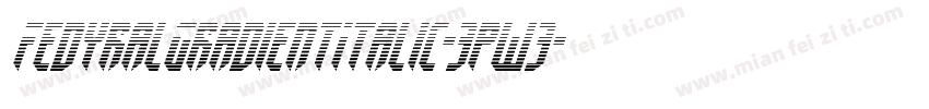 FedyralGradientItalic-3pw3字体转换