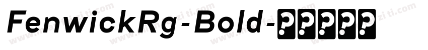 FenwickRg-Bold字体转换