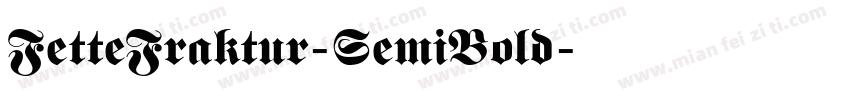 FetteFraktur-SemiBold字体转换