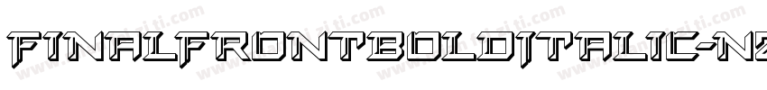 FinalFrontBoldItalic-nzDV字体转换