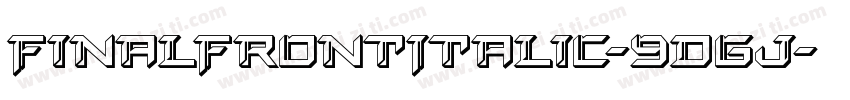 FinalFrontItalic-9DGj字体转换