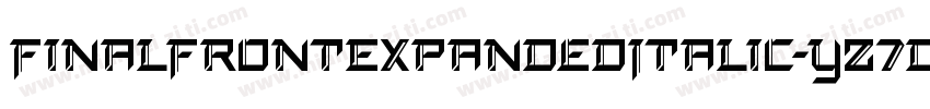 FinalFrontExpandedItalic-yz7d字体转换