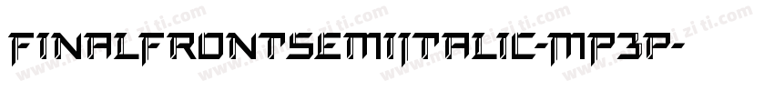 FinalFrontSemiItalic-MP3p字体转换