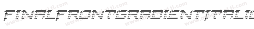 FinalFrontGradientItalic-B8XB字体转换