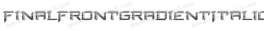 FinalFrontGradientItalic-B8XB字体转换
