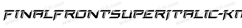 FinalFrontSuperItalic-KmZW字体转换