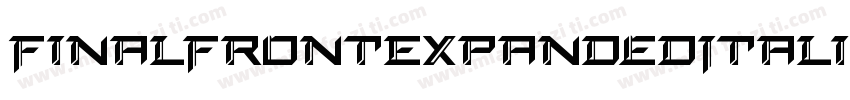 FinalFrontExpandedItalic-yz7d字体转换