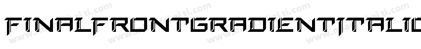 FinalFrontGradientItalic-B8XB字体转换