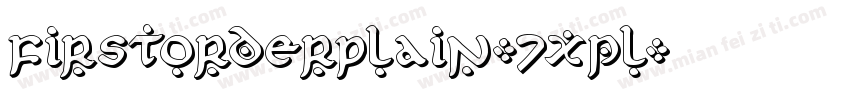 FirstOrderPlain-7xpl字体转换