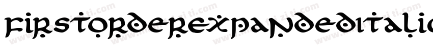 FirstOrderExpandedItalic-2aLw字体转换