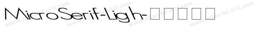 MicroSerif-Ligh字体转换
