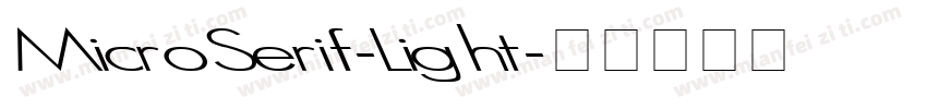 MicroSerif-Light字体转换