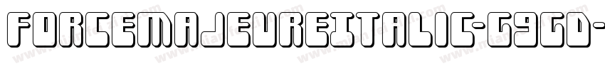ForceMajeureItalic-G9GD字体转换