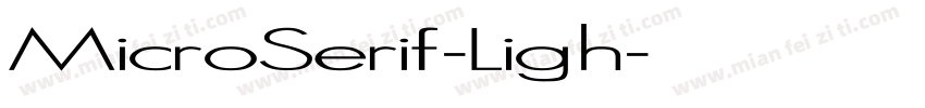 MicroSerif-Ligh字体转换