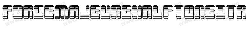 ForceMajeureHalftoneItalic-JP5x字体转换