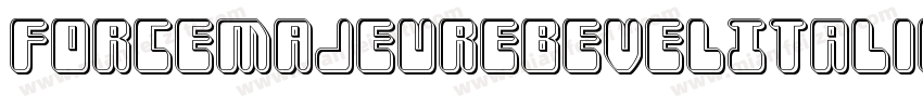 ForceMajeureBevelItalic-W3wA字体转换
