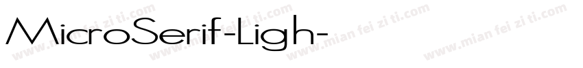 MicroSerif-Ligh字体转换