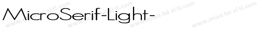 MicroSerif-Light字体转换
