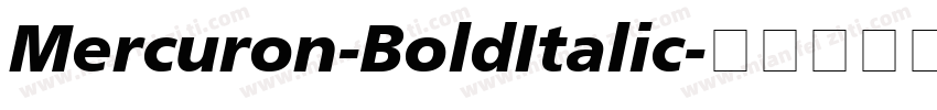 Mercuron-BoldItalic字体转换