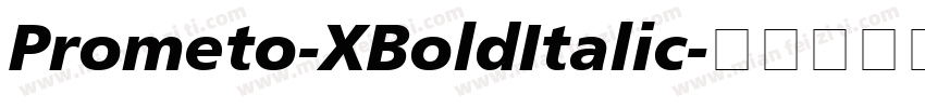 Prometo-XBoldItalic字体转换