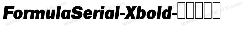 FormulaSerial-Xbold字体转换