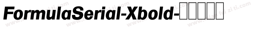 FormulaSerial-Xbold字体转换