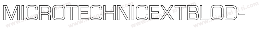 MicroTechnicExtBlod字体转换