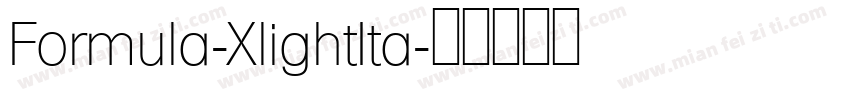Formula-XlightIta字体转换