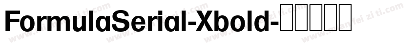 FormulaSerial-Xbold字体转换